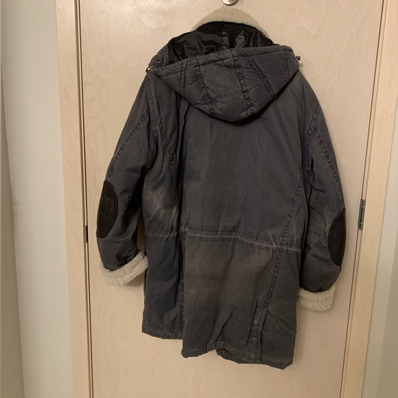 Rainforest ThermoLuxe Real Shearling Trim Daviston Coat Jacket - Black - Size XL - Picture 9 of 10